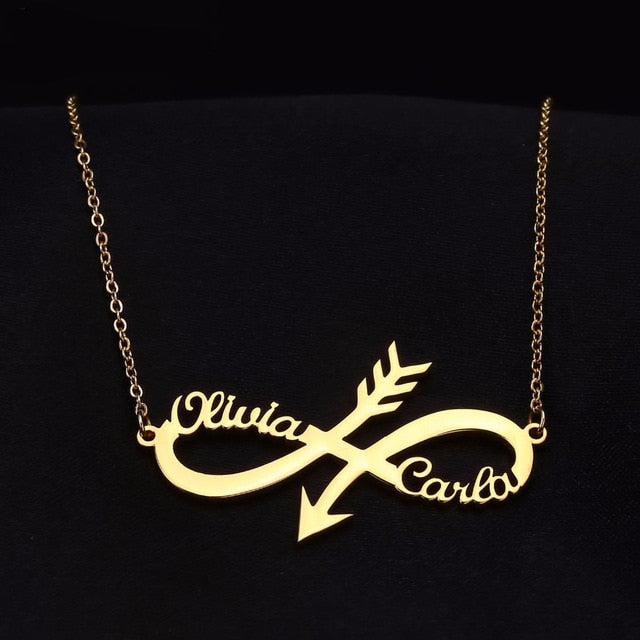 Louvelle - Script Heart Necklace