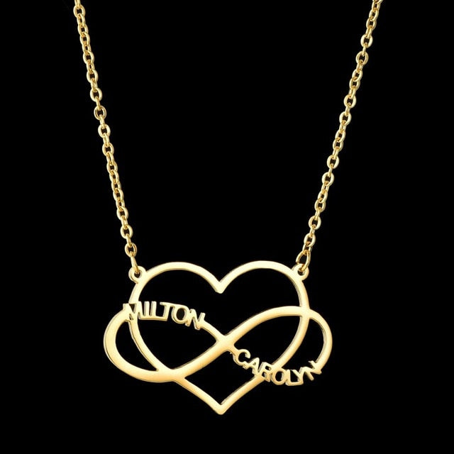 Louvelle - Script Heart Necklace