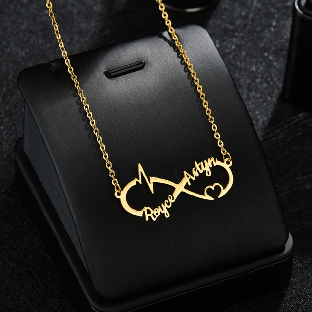 Louvelle - Script Heart Necklace